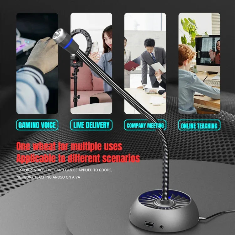 HXSJ F15 USB Anti-interference Matrix Noise Reduction Microphone