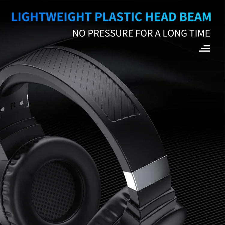 HXSJ F16 Auscultadores Gaming Estéreo com Luz RGB, Porta 3,5mm + USB e Microfone