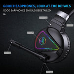 HXSJ F16 Auscultadores Gaming Estéreo com Luz RGB, Porta 3,5mm + USB e Microfone