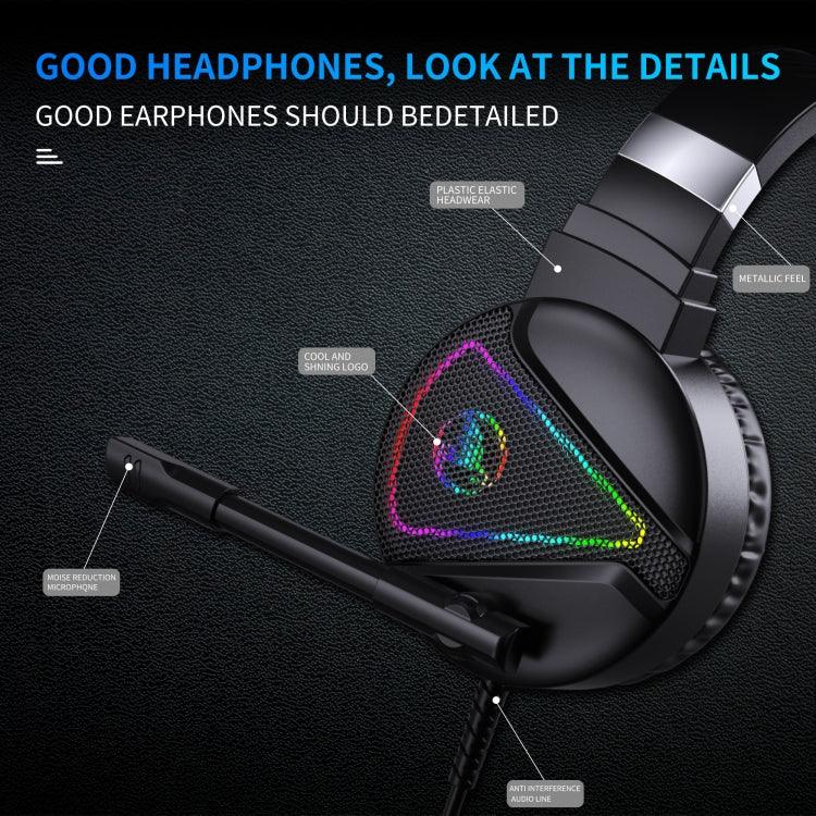 HXSJ F16 Auscultadores Gaming Estéreo com Luz RGB, Porta 3,5mm + USB e Microfone