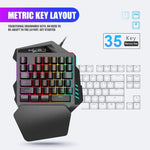 Conjunto HXSJ P8+V100+J900 Conversor Teclado-Rato + Teclado de Uma Mão + Rato Gaming Programável, P8+V100+A883