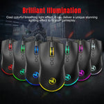 Conjunto HXSJ P8+V100+J900 Conversor Teclado-Rato + Teclado de Uma Mão + Rato Gaming Programável, P8+V100+A883