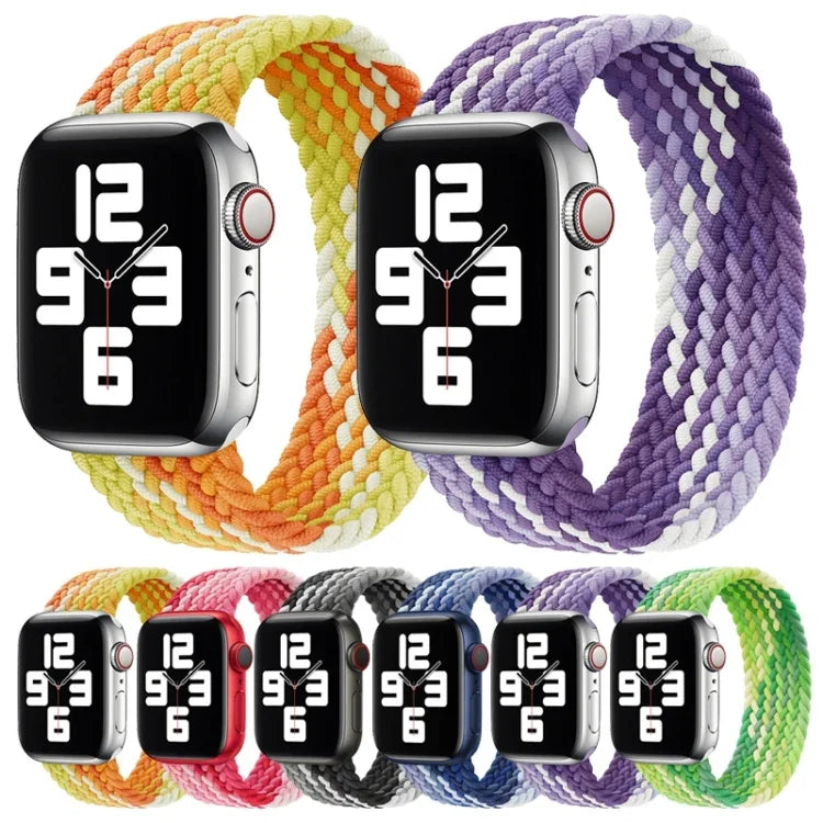 Correia de substituição em nylon trançado de laço único, Tamanho: L 155mm Para Apple Watch Series 6 & SE & 5 & 4 40mm / 3 & 2 & 1 38mm, L 155mm 40mm / 38 mm