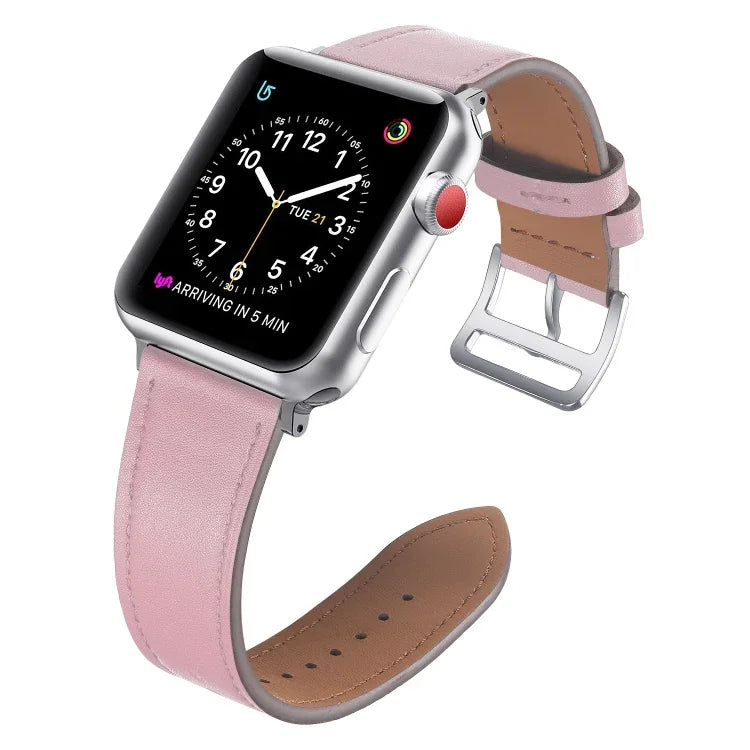 Correia de substituição em pele para cintura pequena, Para Apple Watch Series 7  41mm / & 6 & SE & 5 & 4 40mm, Para Apple Watch Series  7  45mm / & 6 & SE & 5 & 4 44mm