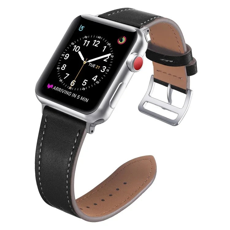Correia de substituição em pele para cintura pequena, Para Apple Watch Series 7  41mm / & 6 & SE & 5 & 4 40mm, Para Apple Watch Series  7  45mm / & 6 & SE & 5 & 4 44mm