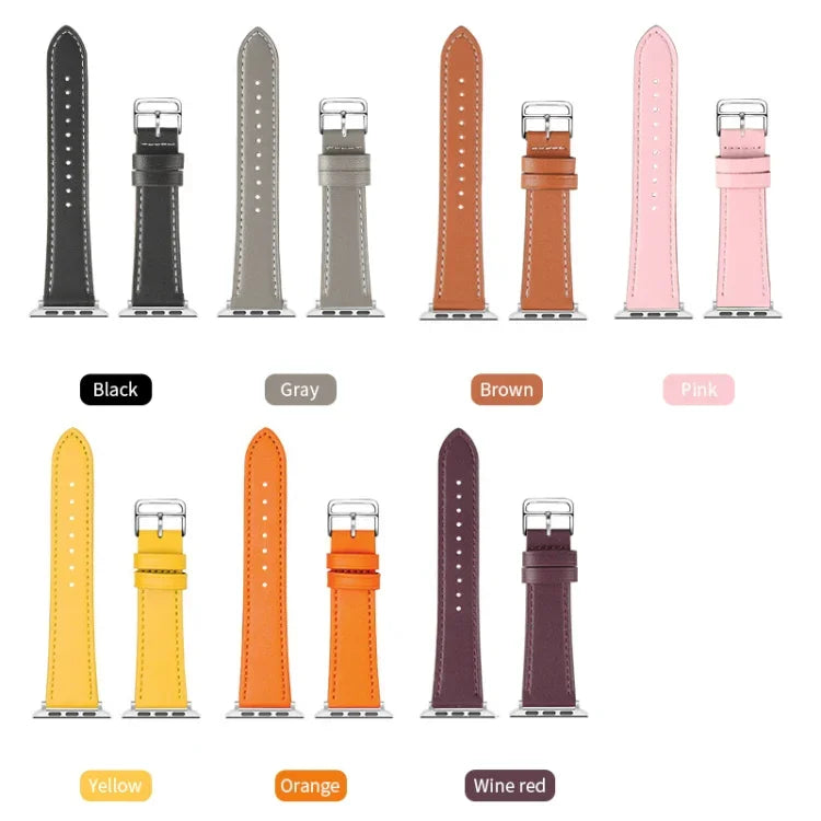 Correia de substituição em pele para cintura pequena, Para Apple Watch Series 7  41mm / & 6 & SE & 5 & 4 40mm, Para Apple Watch Series  7  45mm / & 6 & SE & 5 & 4 44mm