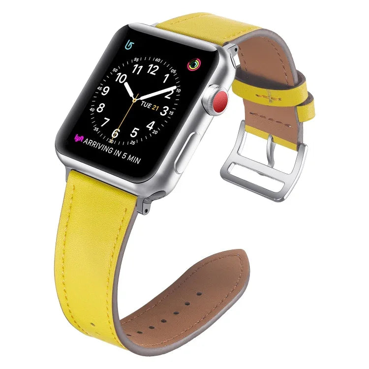 Correia de substituição em pele para cintura pequena, Para Apple Watch Series 7  41mm / & 6 & SE & 5 & 4 40mm, Para Apple Watch Series  7  45mm / & 6 & SE & 5 & 4 44mm