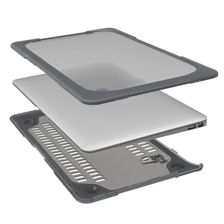 Capa protetora para portátil antiqueda bicolor TPU + PC, para MacBook Air 11,6 polegadas A1465 / A1370, para MacBook Retina 12 polegadas A1534