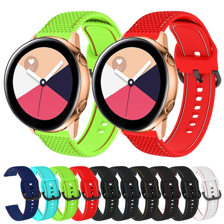 Bracelete de Substituição em Silicone com Costura Bicolor para Samsung Galaxy Watch Active 2, 20mm