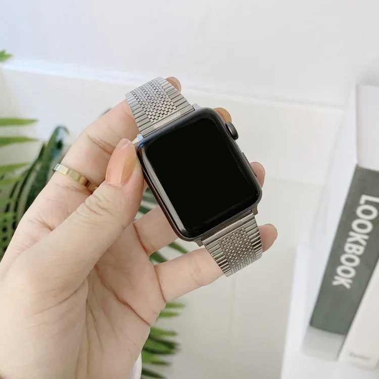 Correia de substituição em aço para cintura pequena, Para Apple Watch Series 7  41mm / & 6 & SE & 5 & 4 40mm, Para Apple Watch Series  7  45mm / & 6 & SE & 5 & 4 44mm