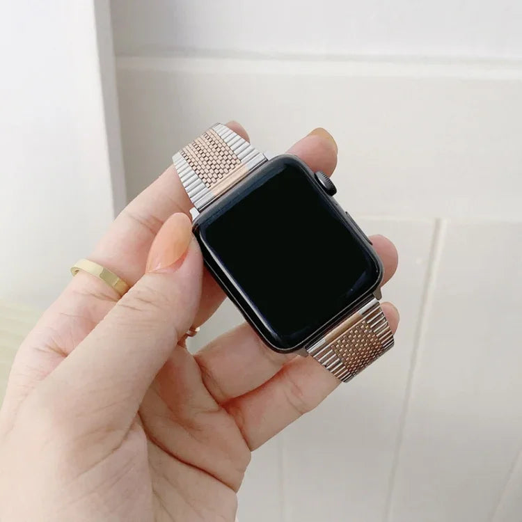 Correia de substituição em aço para cintura pequena, Para Apple Watch Series 7  41mm / & 6 & SE & 5 & 4 40mm, Para Apple Watch Series  7  45mm / & 6 & SE & 5 & 4 44mm