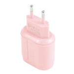 Carregador de Viagem Macarons 13-22 2.1A Dual USB, Ficha UE, EUA