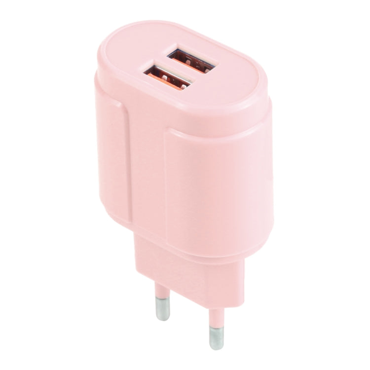 Carregador de Viagem Macarons 13-22 2.1A Dual USB, Ficha UE, EUA