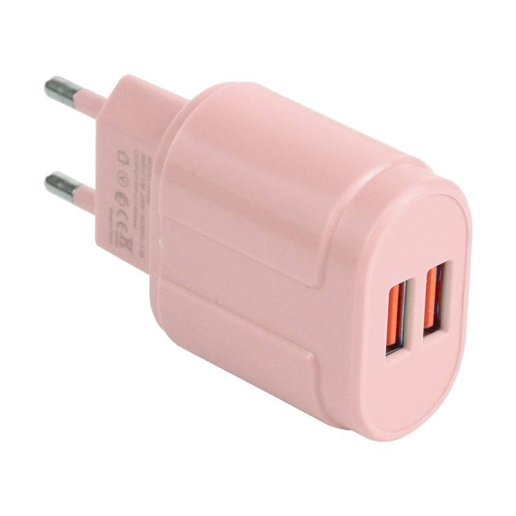 Carregador de Viagem Macarons 13-22 2.1A Dual USB, Ficha UE, EUA