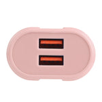 Carregador de Viagem Macarons 13-22 2.1A Dual USB, Ficha UE, EUA