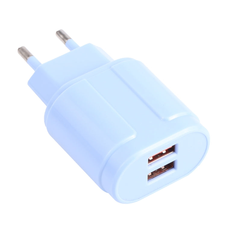 Carregador de Viagem Macarons 13-22 2.1A Dual USB, Ficha UE, EUA