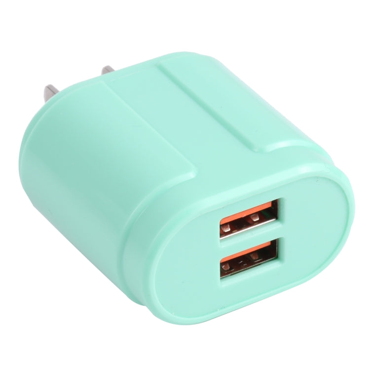 Carregador de Viagem Macarons 13-22 2.1A Dual USB, Ficha UE, EUA