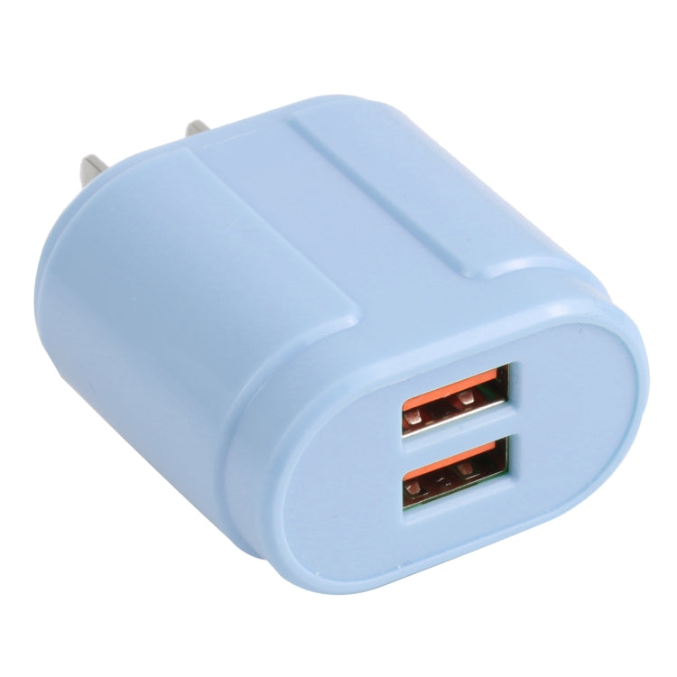 Carregador de Viagem Macarons 13-22 2.1A Dual USB, Ficha UE, EUA