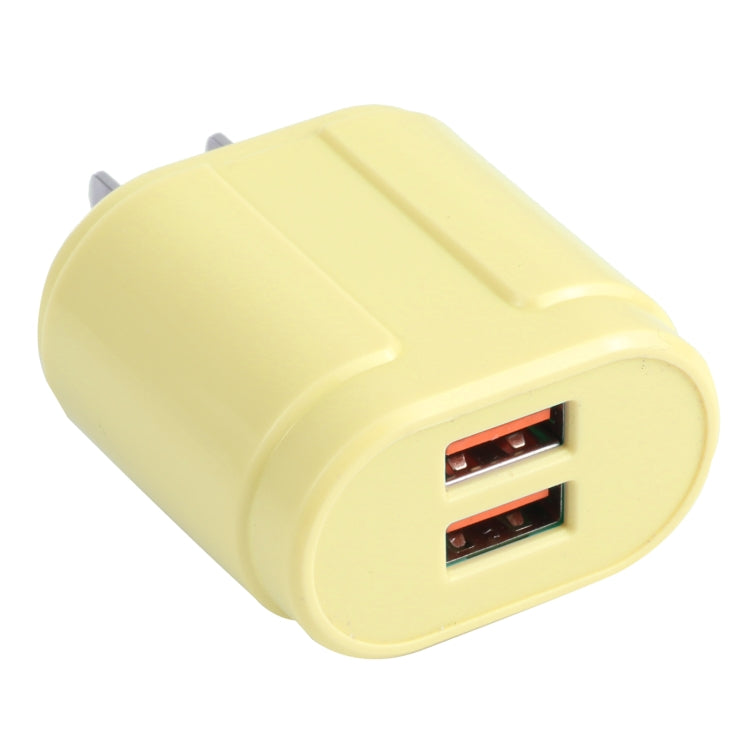 Carregador de Viagem Macarons 13-22 2.1A Dual USB, Ficha UE, EUA
