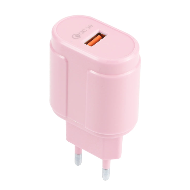 Carregador de Viagem Macarons 13-3 QC3.0 USB Único, Ficha UE, EUA