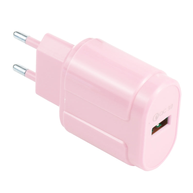 Carregador de Viagem Macarons 13-3 QC3.0 USB Único, Ficha UE, EUA