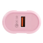 Carregador de Viagem Macarons 13-3 QC3.0 USB Único, Ficha UE, EUA