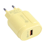 Carregador de Viagem Macarons 13-3 QC3.0 USB Único, Ficha UE, EUA