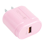 Carregador de Viagem Macarons 13-3 QC3.0 USB Único, Ficha UE, EUA