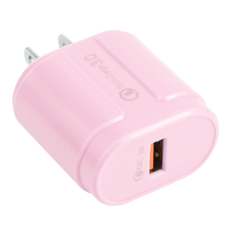 Carregador de Viagem Macarons 13-3 QC3.0 USB Único, Ficha UE, EUA