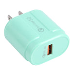 Carregador de Viagem Macarons 13-3 QC3.0 USB Único, Ficha UE, EUA