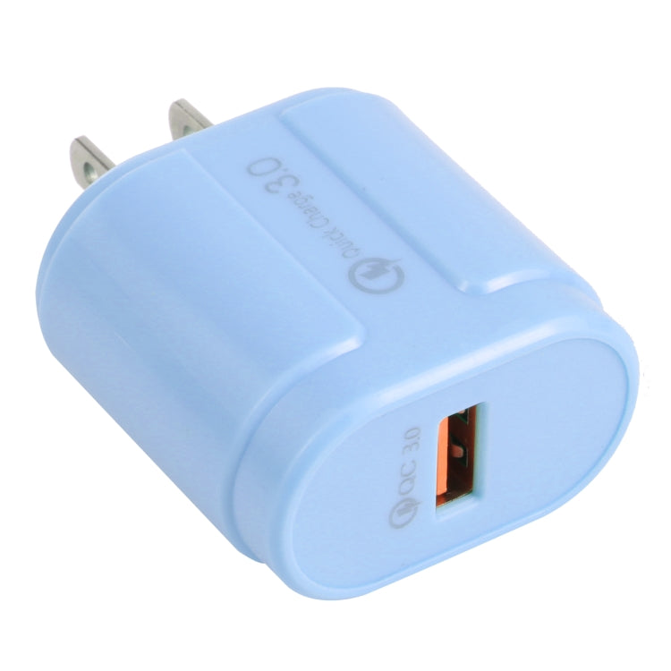 Carregador de Viagem Macarons 13-3 QC3.0 USB Único, Ficha UE, EUA