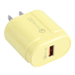 Carregador de Viagem Macarons 13-3 QC3.0 USB Único, Ficha UE, EUA