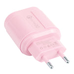 Carregador de Viagem Macarons 13-222 QC3.0 USB + 2.1A Dual USB, Ficha UE, EUA