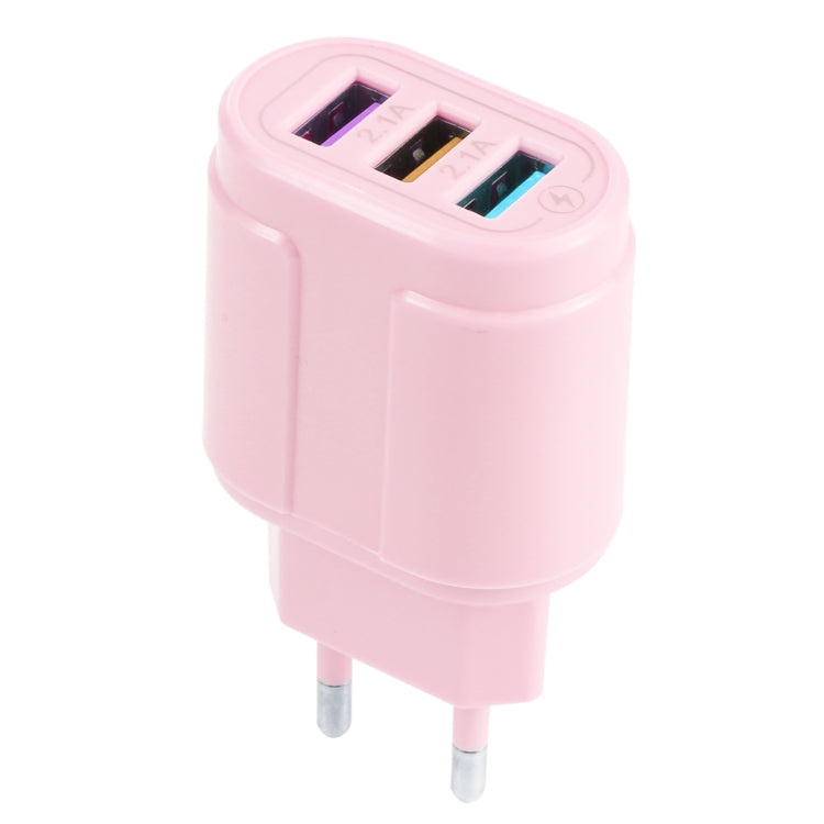 Carregador de Viagem Macarons 13-222 QC3.0 USB + 2.1A Dual USB, Ficha UE, EUA
