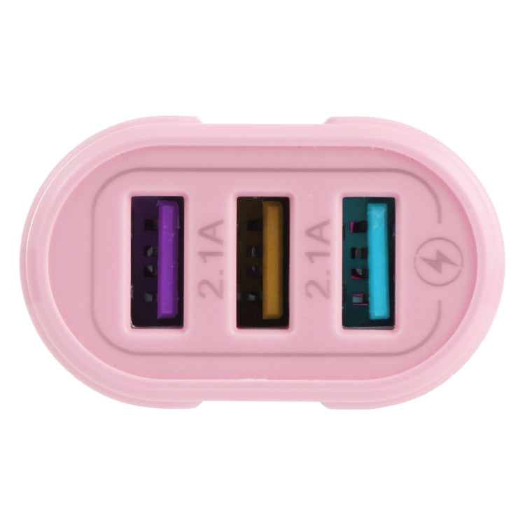 Carregador de Viagem Macarons 13-222 QC3.0 USB + 2.1A Dual USB, Ficha UE, EUA