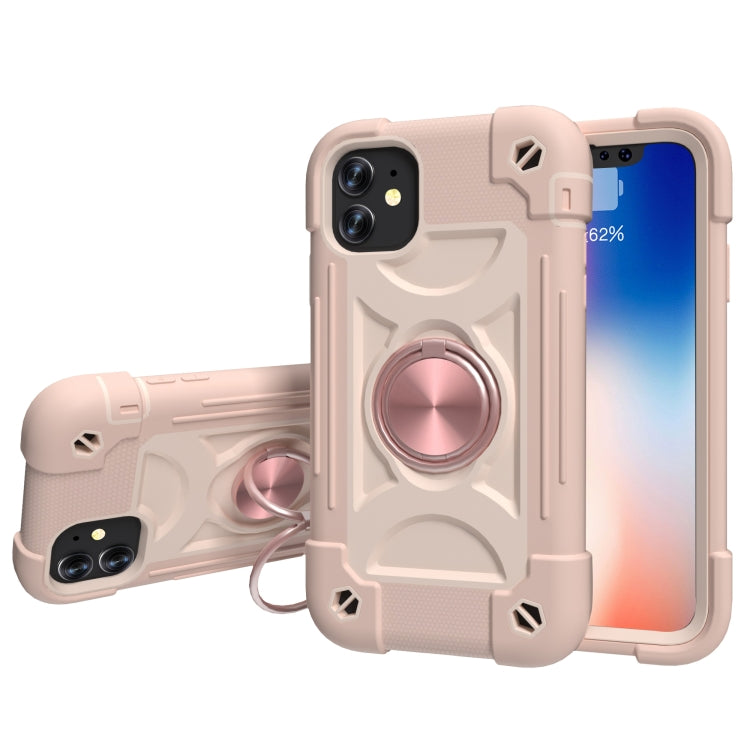 Shockproof Silicone + PC Protective Case with Dual-Ring Holder, For iPhone XS Max, For iPhone 11, For iPhone 11 Pro Max, For iPhone 12 mini