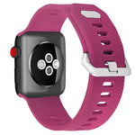 Silicone Replacement Strap Watchband For Apple Watch Series, 7 45mm / 6 & SE & 5 & 4 44mm / 3 & 2 & 1 42mm, 7 41mm / 6 & SE & 5 & 4 40mm / 3 & 2 & 1 38mm