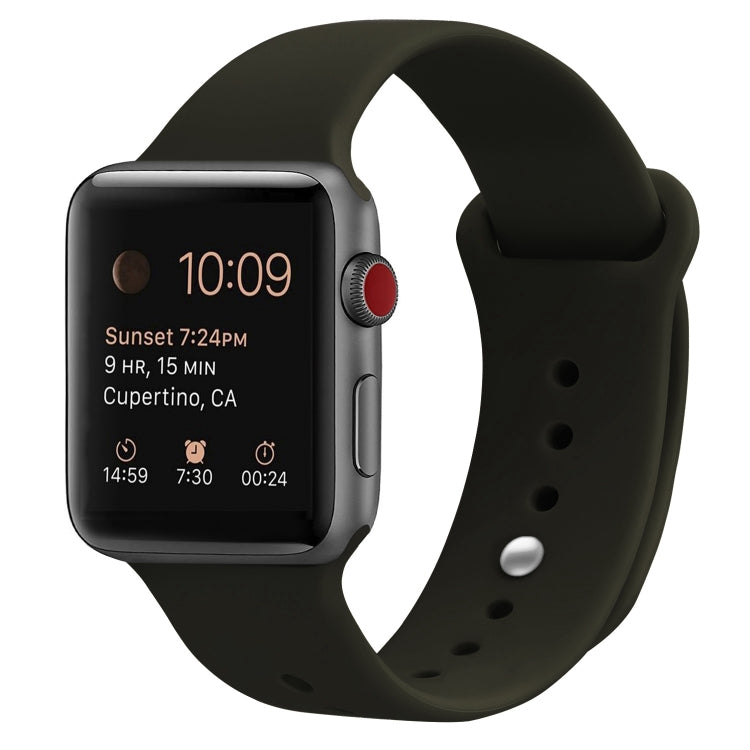 Pulseira substituta de silicone para Apple Watch Series 7 41mm / 6 & SE & 5 & 4 40mm / 3 & 2 & 1 38mm, 7 45mm / 6 & SE & 5 & 4 44mm / 3 & 2 & 1 42mm