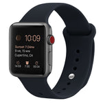 Pulseira substituta de silicone para Apple Watch Series 7 41mm / 6 & SE & 5 & 4 40mm / 3 & 2 & 1 38mm, 7 45mm / 6 & SE & 5 & 4 44mm / 3 & 2 & 1 42mm