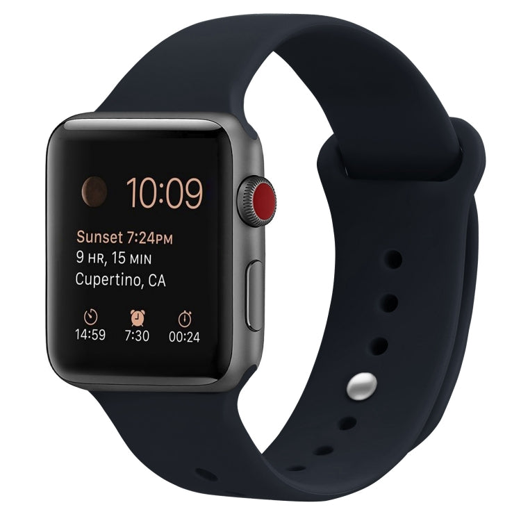 Pulseira substituta de silicone para Apple Watch Series 7 41mm / 6 & SE & 5 & 4 40mm / 3 & 2 & 1 38mm, 7 45mm / 6 & SE & 5 & 4 44mm / 3 & 2 & 1 42mm