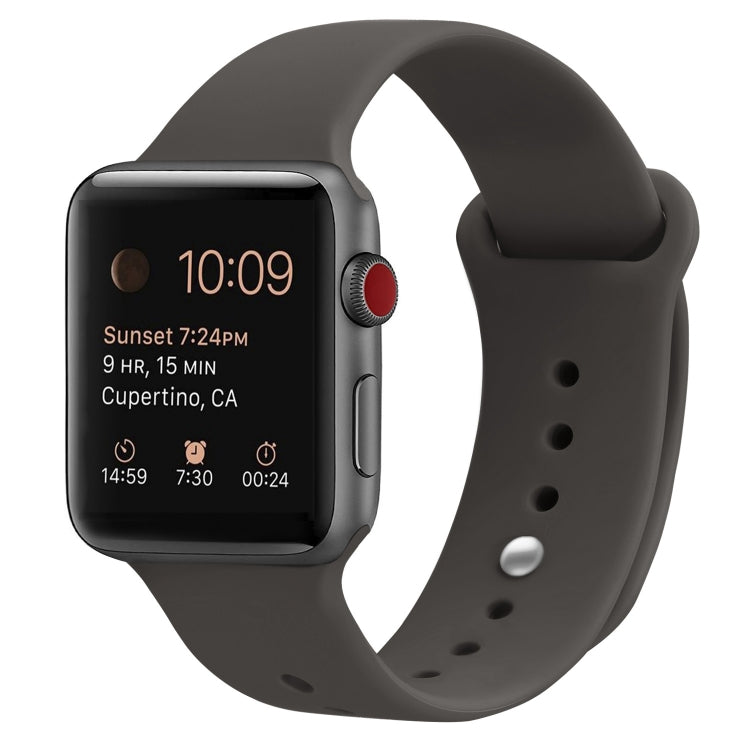 Pulseira substituta de silicone para Apple Watch Series 7 41mm / 6 & SE & 5 & 4 40mm / 3 & 2 & 1 38mm, 7 45mm / 6 & SE & 5 & 4 44mm / 3 & 2 & 1 42mm