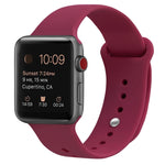 Pulseira substituta de silicone para Apple Watch Series 7 41mm / 6 & SE & 5 & 4 40mm / 3 & 2 & 1 38mm, 7 45mm / 6 & SE & 5 & 4 44mm / 3 & 2 & 1 42mm