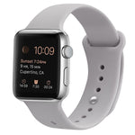 Pulseira substituta de silicone para Apple Watch Series 7 41mm / 6 & SE & 5 & 4 40mm / 3 & 2 & 1 38mm, 7 45mm / 6 & SE & 5 & 4 44mm / 3 & 2 & 1 42mm