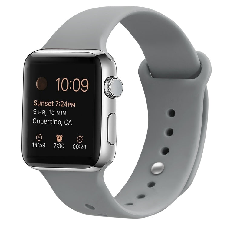 Pulseira substituta de silicone para Apple Watch Series 7 41mm / 6 & SE & 5 & 4 40mm / 3 & 2 & 1 38mm, 7 45mm / 6 & SE & 5 & 4 44mm / 3 & 2 & 1 42mm