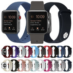Pulseira substituta de silicone para Apple Watch Series 7 41mm / 6 & SE & 5 & 4 40mm / 3 & 2 & 1 38mm, 7 45mm / 6 & SE & 5 & 4 44mm / 3 & 2 & 1 42mm