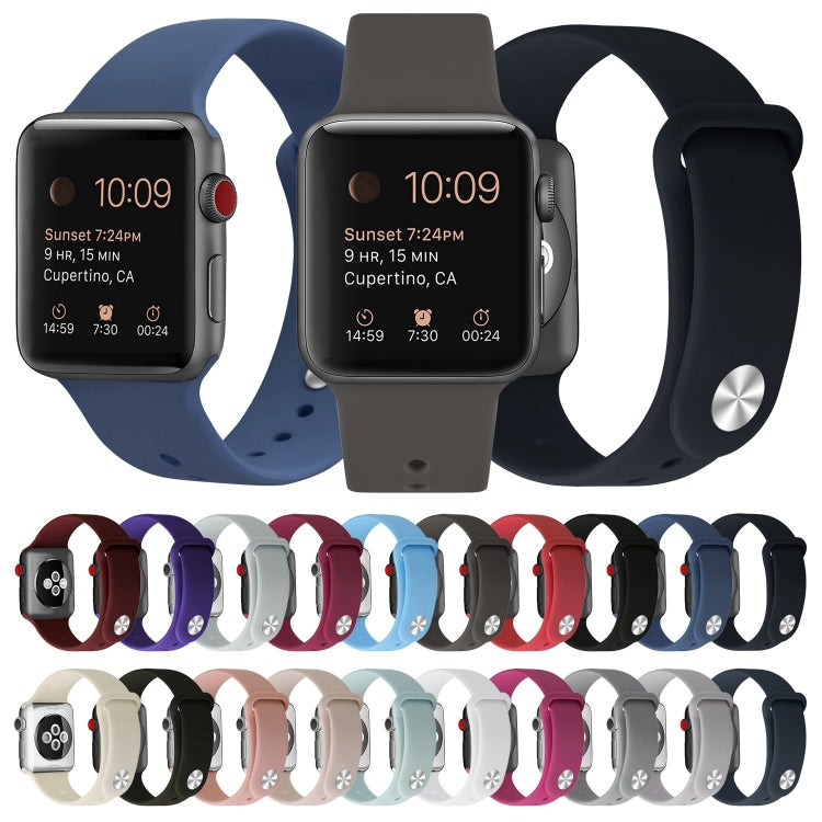 Pulseira substituta de silicone para Apple Watch Series 7 41mm / 6 & SE & 5 & 4 40mm / 3 & 2 & 1 38mm, 7 45mm / 6 & SE & 5 & 4 44mm / 3 & 2 & 1 42mm