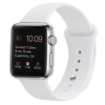 Pulseira substituta de silicone para Apple Watch Series 7 41mm / 6 & SE & 5 & 4 40mm / 3 & 2 & 1 38mm, 7 45mm / 6 & SE & 5 & 4 44mm / 3 & 2 & 1 42mm
