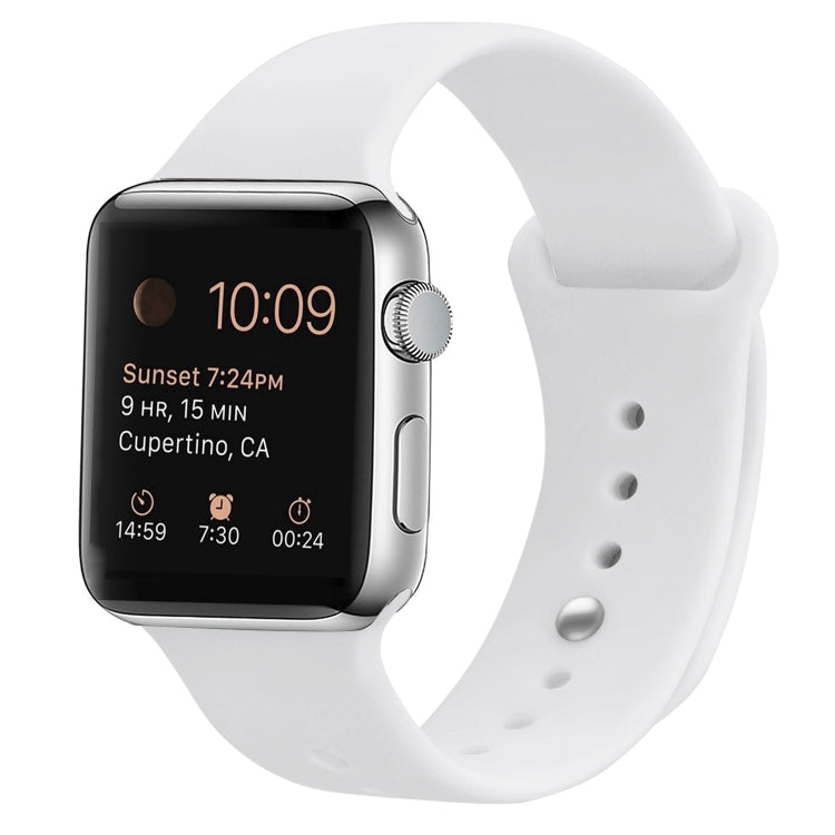Pulseira substituta de silicone para Apple Watch Series 7 41mm / 6 & SE & 5 & 4 40mm / 3 & 2 & 1 38mm, 7 45mm / 6 & SE & 5 & 4 44mm / 3 & 2 & 1 42mm