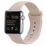 Pulseira substituta de silicone para Apple Watch Series 7 41mm / 6 & SE & 5 & 4 40mm / 3 & 2 & 1 38mm, 7 45mm / 6 & SE & 5 & 4 44mm / 3 & 2 & 1 42mm