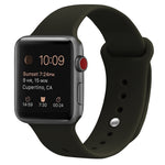 Pulseira substituta de silicone para Apple Watch Series 7 41mm / 6 & SE & 5 & 4 40mm / 3 & 2 & 1 38mm, 7 45mm / 6 & SE & 5 & 4 44mm / 3 & 2 & 1 42mm